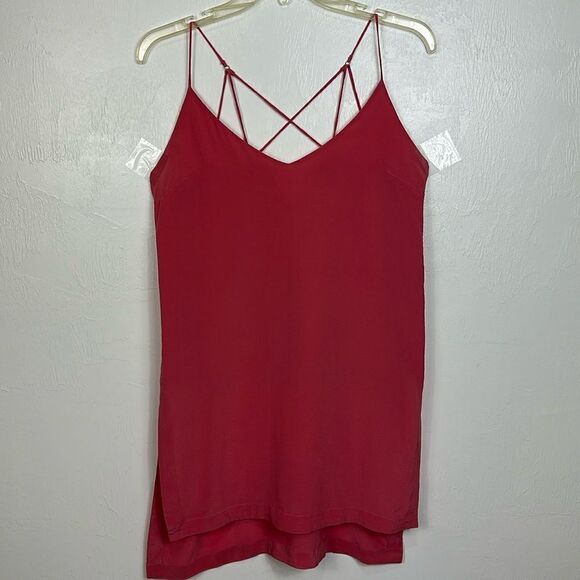 Maeve Anthropologie Pink Silk Adjustable Straps Camisole Top Size 0 - Picture 1 of 6